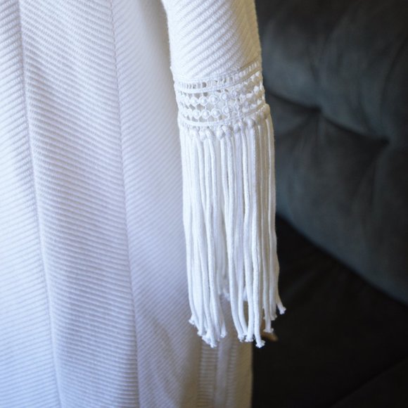 Chico's Travelers Cardigan Ribbed Fringe Cover up Jacket Quick Dry Wrinkle Free - Picture 9 of 10